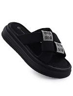 Dámské žabky na platformě se zirkony černé Potocki 16347 Dámské žabky na platformě se zirkony černé Potocki 16347