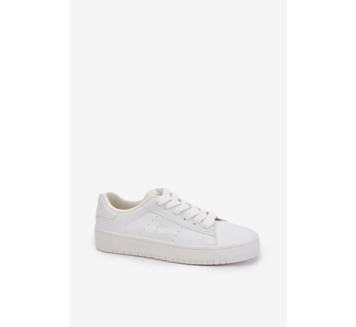 Nízké Dámské Tenisky Z Eko Kůže Big Star NN274577 Bílé Nízké Dámské Tenisky Z Eko Kůže Big Star NN274577 Bílé