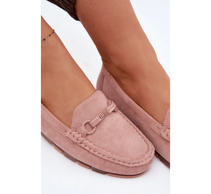 Dámské mokasíny Ploché Růžové model 22091868 - Boto