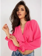 Bluzka DHJ BZ model 18484466 fluo różowy - FPrice Bluzka DHJ BZ model 18484466 fluo różowy - FPrice