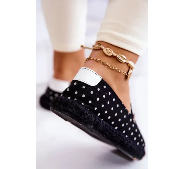 Dámské módní espadrilky Polka Dots Big Star - černé Dámské módní espadrilky Polka Dots Big Star - černé