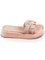 Béžové dámské pantofle s podrážkou model 17352363 - Mix Feel