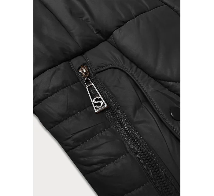 Černá dámská prošívaná bunda pro přechodné období S'West (B8302-1) Černá dámská prošívaná bunda pro přechodné období S'West (B8302-1)