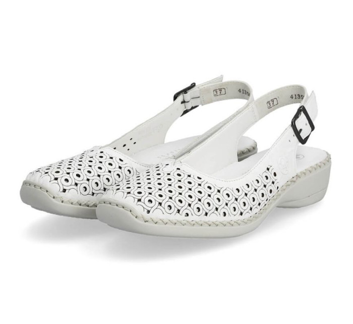 Kožené pohodlné sandály Rieker W RKR665 white