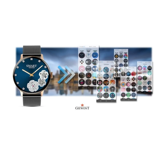 Dámské chytré hodinky GIEWONT Rose Gold Black GW330-4