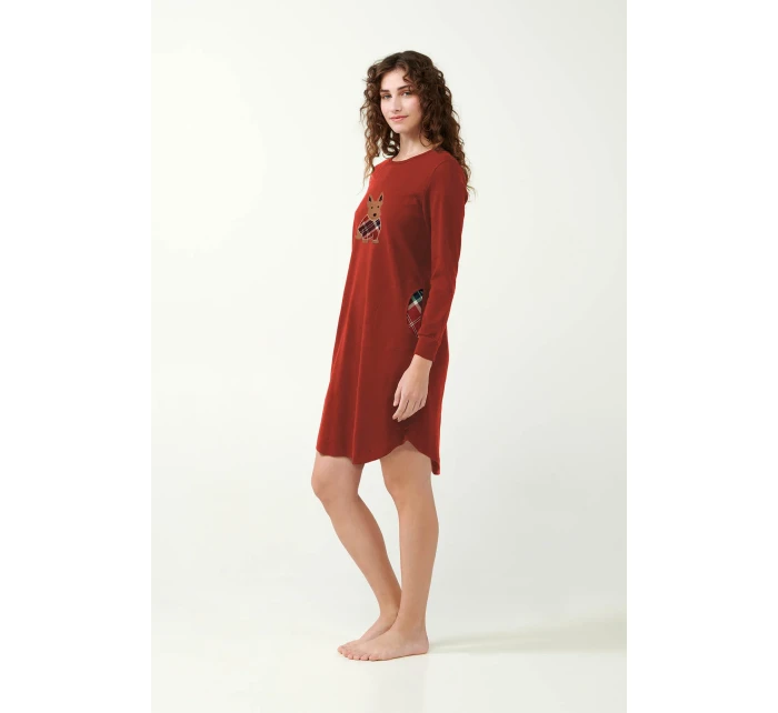 Vamp - Vánoční noční košile s potiskem skotského teriéra 21512 - Vamp