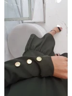 Šaty s khaki volánem