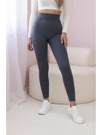 Pruhované legíny v grafitové barvě