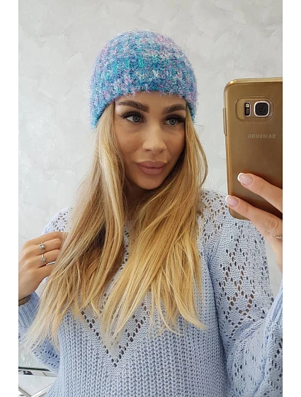 Dámská čepice tyrkysová model 18751423 - K-Fashion Dámská čepice tyrkysová model 18751423 - K-Fashion