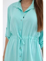 Šaty se zapínáním na knoflíky a zavazováním v pase mincovna Šaty se zapínáním na knoflíky a zavazováním v pase mincovna