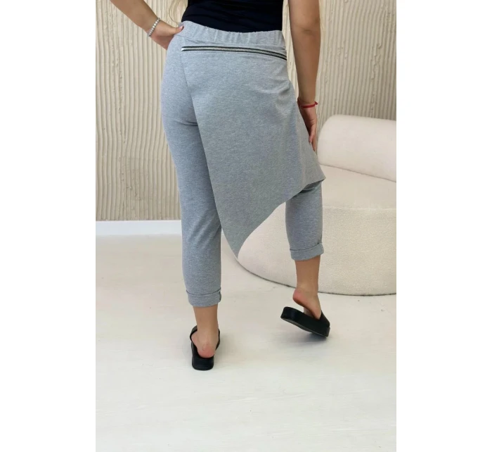 Punto Milano Zimní kalhoty s ozdobným zipem šedý Punto Milano Zimní kalhoty s ozdobným zipem šedý