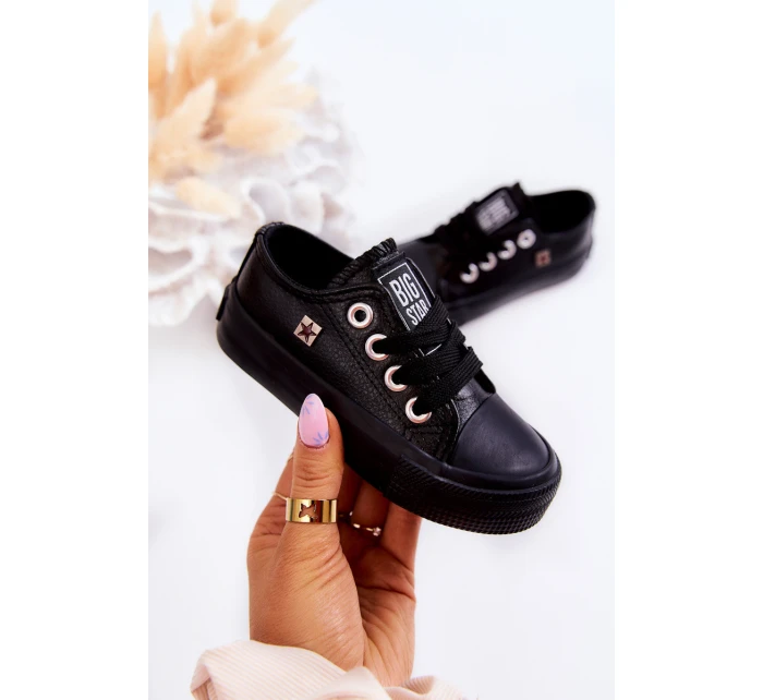 Dětské Kožené Tenisky BIG STAR model 21579713 Černá - Big Star Shoes