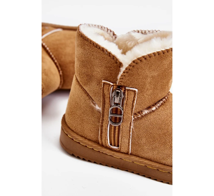 Dětské nazouvací zateplené sněhule Camel model 21605387 - Boto Dětské nazouvací zateplené sněhule Camel model 21605387 - Boto