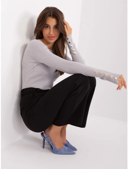 Sweter PM SW model 18917520 szary - FPrice Sweter PM SW model 18917520 szary - FPrice