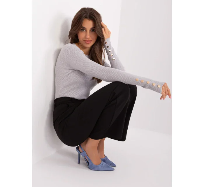 Sweter PM SW model 18917520 szary - FPrice Sweter PM SW model 18917520 szary - FPrice