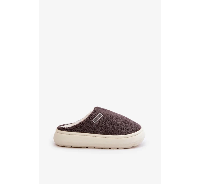 Zateplené Pantofle Na Silné Podešvi Big Star MM274134 Tmavě Šedé