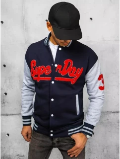 Pánská mikina na zip tmavě modrá FashionStreet BX5443