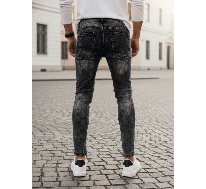 Pánské černé džínové kalhoty FashionStreet UX4146