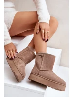 Vysoké dámské sněhule na platformě Big Star model 21677572 béžové - Big Star Shoes Vysoké dámské sněhule na platformě Big Star model 21677572 béžové - Big Star Shoes