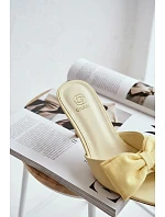 Dámské sandály na jehlovém podpatku s mašlí Žluté Jelessa Dámské sandály na jehlovém podpatku s mašlí Žluté Jelessa