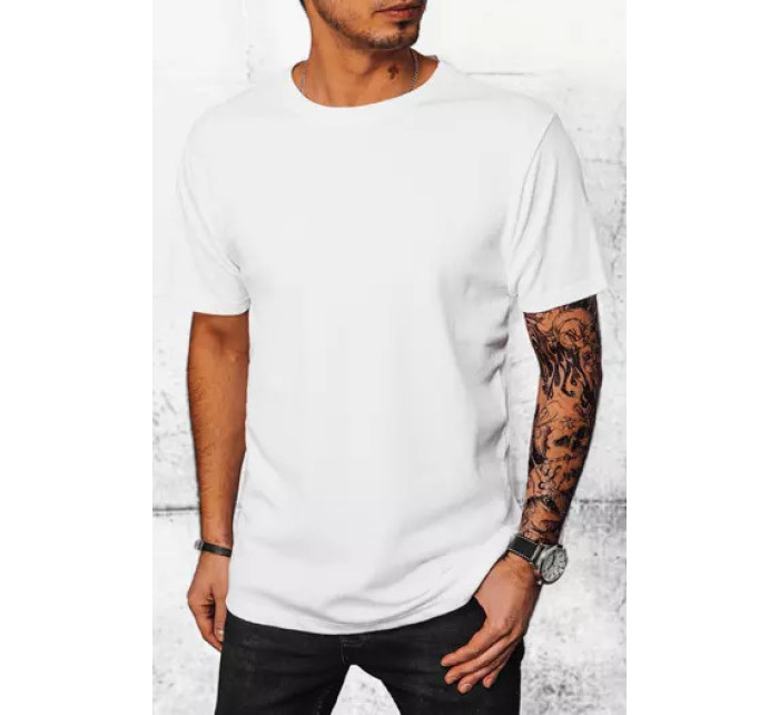 Bílé pánské tričko se vzory od Dstreet RX4942