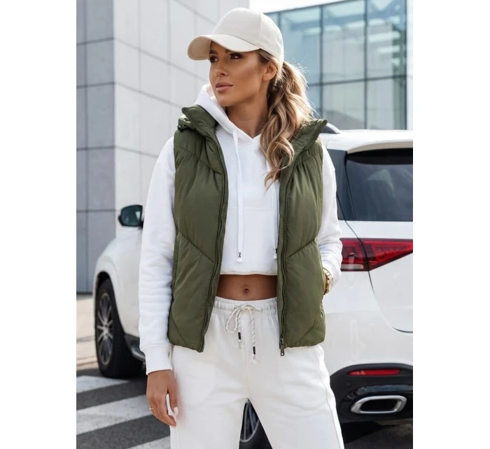 Dámská prošívaná vesta LIKEHUGS zelená FashionStreet TY4977