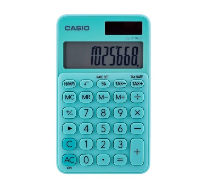 CASIO Kapesní kalkulačka SL-310UC-GN BOX, 10místná, 70x118mm, kartonová krabice, zelená barva