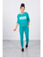 Sada Queen s potiskem zelená Sada Queen s potiskem zelená