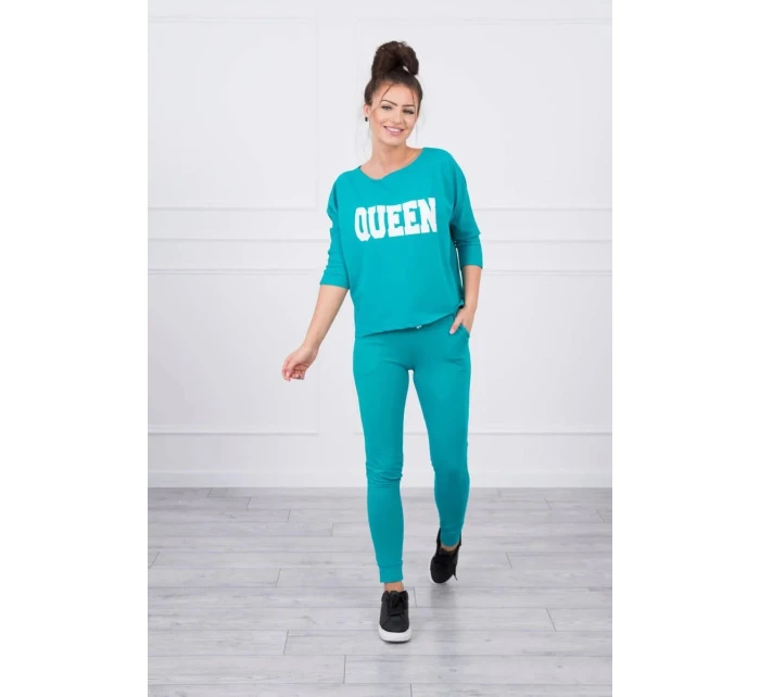 Sada Queen s potiskem zelená Sada Queen s potiskem zelená