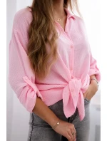 Bavlněná mušelínová košile světle růžová Bavlněná mušelínová košile světle růžová