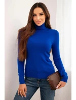 Dámský svetr z viskózy s rolákem a dlouhým rukávem model 21718735 - K-Fashion Dámský svetr z viskózy s rolákem a dlouhým rukávem model 21718735 - K-Fashion