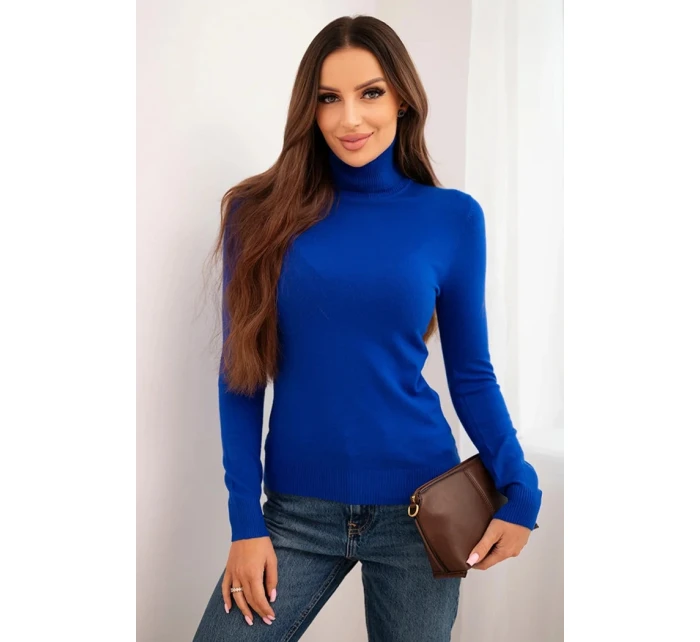 Dámský svetr z viskózy s rolákem a dlouhým rukávem model 21718735 - K-Fashion Dámský svetr z viskózy s rolákem a dlouhým rukávem model 21718735 - K-Fashion