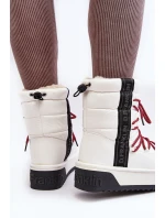 Dámské sněhule na tlusté podrážce veganské D.Franklin DFSH371007 bílé