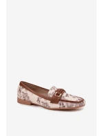Dámské vzorované mokasíny Evelora – béžovo/hnědé Dámské vzorované mokasíny Evelora – béžovo/hnědé