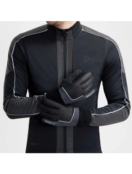 Zimní rukavice Rogelli ESSENTIAL HIVIS černé S