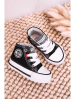 Dětské Tenisky Vysoké Se Zipem BIG STAR HH374188 Černé