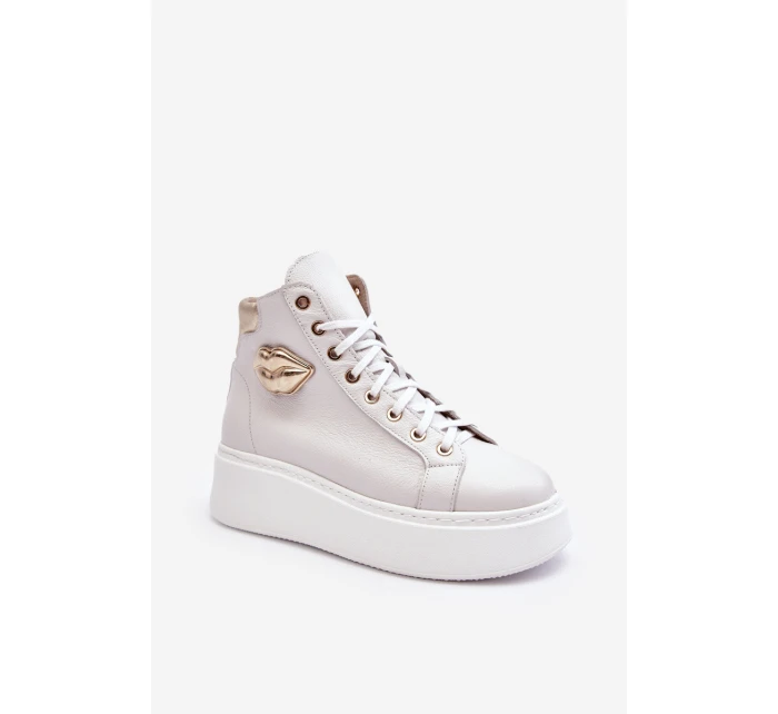 Dámské vysoké tenisky na zip Lemar bílé model 21637631 - Boto Dámské vysoké tenisky na zip Lemar bílé model 21637631 - Boto