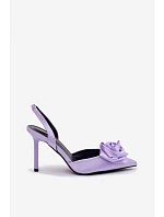 Dámské sandály na podpatku s  fialové Irina model 22107380 - Boto