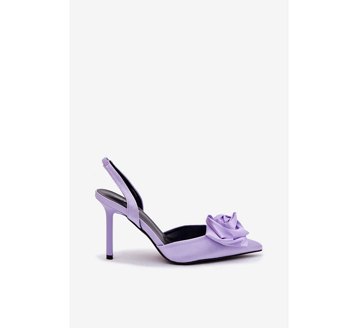 Dámské sandály na podpatku s  fialové Irina model 22107380 - Boto