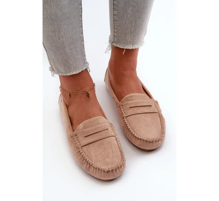 Dámské eko semišové mokasíny, světle béžová Rerteria Dámské eko semišové mokasíny, světle béžová Rerteria