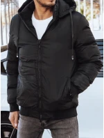 Pánská oboustranná bunda černá Dstreet TX4298 Pánská oboustranná bunda černá Dstreet TX4298