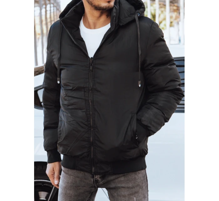 Pánská oboustranná bunda černá Dstreet TX4298 Pánská oboustranná bunda černá Dstreet TX4298