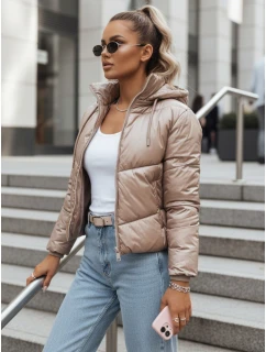 Dámská prošívaná přechodová bunda LOLAROSE béžová FashionStreet TY3738