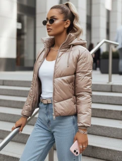 Dámská prošívaná přechodová bunda LOLAROSE béžová FashionStreet TY3738