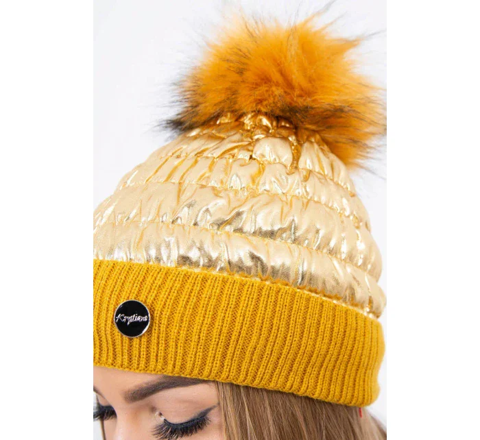 Čepice model 18743798 zlatá - K-Fashion Čepice model 18743798 zlatá - K-Fashion