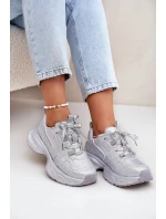 Dámské tenisky zdobené krystaly stříbrné Porrot Dámské tenisky zdobené krystaly stříbrné Porrot