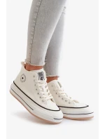 Zateplené Dámské Tenisky Na Platformě Eko Kůže Big Star Bílé