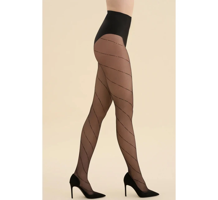 Dámské punčochové kalhoty Moana Code 562 Černá vzor - Gabriella