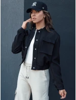 Dámská bunda bomber PRIEV černá FashionStreet TY4307 Dámská bunda bomber PRIEV černá FashionStreet TY4307