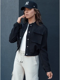 Dámská bunda bomber PRIEV černá FashionStreet TY4307